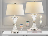 Touch Control Table Lamp for Bedrooms 3 Way Dimmable White Drum Shade Modern Bedsides Nightstand W3355P391470