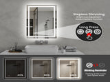24"x36" LED Bathroom Mirror, Front-Lit and Back-Lit,3 Color Tem Adjustable, Brightness Memory, 41772082