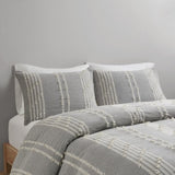 Full/Queen 3 Piece Cotton Jacquard Duvet Cover Set B03596507