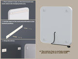 Bathroom Vanity Mirror with Light for Wall Smart LED 3224 Frame Makeup Mirror for Over Sink 84595841