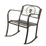 ZNTS Flat Tube Single Rocking Chair Bronze Color 36133929