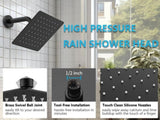 Shower Faucet With Storage Rack 8-inch Rain Shower Head Shower decoration kit with single spray T3177P269146