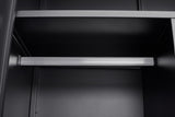 Metal Wardrobe Cabinet with Hanging Rod and Lock,black Armoire Wardrobe Closet,Clothing Locker W1247P221096