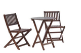 ZNTS 3-Piece Acacia Wood Bistro Set, Wooden Folding Patio Furniture for Garden Backyard Balcony Porch w/ 04266338