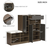 ON-TREND 2-in-1 Shoe Storage Bench & Shoe Cabinets
, Multi-functional Shoe Rack with Padded Seat, WF314405AAE