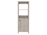 Hanover 4-Shelf Linen Cabinet Light Grey B06280006