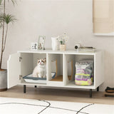 White Cat Litter Box Enclosure 72256933