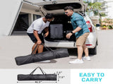 6.5X6.5FT Two Doors & Two Windows Practical Waterproof Right-Angle Folding Tent Lake blue 84886364