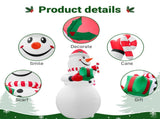 20FT Tall Christmas Inflatable Snowman Holding Gift Box and Candy Cane, 3 LED Lights & 1 Rotating 87840495