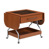 Modern Extended Coffee Table with Wheels, Folding Coffee Table with 1 drawer and 2-Tier Storage, GL-N735P231426N