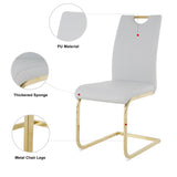 Modern Dining Chairs with Faux Leather Padded Seat Dining Living Room Chairs Upholstered Chair with W210127293
