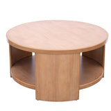 Round Coffee Table with Shelf B035P217813
