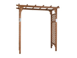 152*60*215cm Beautiful And Practical Flat-Topped Wooden Arch Garden Arch Dark Brown 50147536