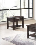 Simple Modern Look Wooden End Table Living Room Sofa Side Table Venner DrawerAnd Shelf HSESF00F6388