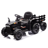 ZNTS Ride on Tractor2.0 with Trailer,24V Battery Powered Electric Tractor Toy, 200w*2motor W1396P193860