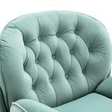 Accent chair TV Chair Living room Chair with Ottoman-TEAL W676P232281