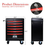 Rolling Metal Tool Chest with 6 Drawers, 20" 6-Drawer Tool Chest Cabinet with Ball Bearing Drawer W1102P245233