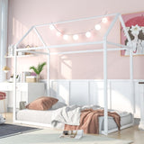 ZNTS House Bed Frame Twin Size , Kids Bed Frame Metal Platform Bed Floor Bed for Kids Boys Girls No Box WF286771AAK