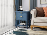 2 Drawer Side table,American style, End table,Suitable for bedroom, living room, study W688119115