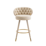 COOLMORE Counter Height Bar Stools Set 2 for Kitchen Counter Solid Wood Legs with a fixed height W1539111146