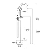 Freestanding Bathtub Faucet with Hand Shower W1533125097