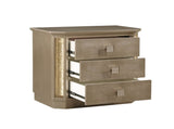 Nightstand Made with Wood in Gold Finish B009139108