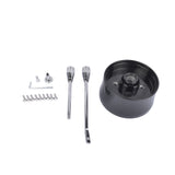 32" Black Tilt Steering Column Floor Shift w/ 9 Hole Wheel Adapter No Key Manual 08958058
