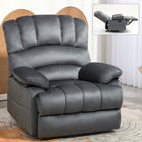 ZNTS Large Manual Recliner Chair in Fabric for Living Room, Grey W1803P191938