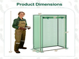 Green Portable Mini Greenhouse 39"x20"x59" Tool-Free Assembly PE Grid Cover Grow Tent for Balcony 84946801