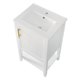 ZNTS 20" Bathroom Vanity with Sink, Bathroom Cabinet with Soft Closing Door, Storage Rack and Open Shelf, 13067302