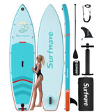 ZNTS Inflatable Stand Up Paddle Boards 10'8''*33"*6" With Premium SUP Accessories & Backpack, Leash, W144081500