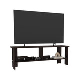Navia 47" Wide Tv Stand with Two Shelves, for Living room, Bedroom, Entertainment Dark Walnut B070P286438