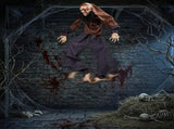5ft Halloween Wall-Climbing Ghost Decoration with-Activated Moving Legs, Roaring & Laughing 22410506