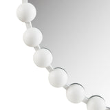 Beaded Round Wall Mirror 36"D B03599373