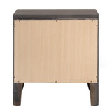 Grey Oak Nightstand with 2 Drawers B062P181317