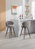 COOLMORE Counter Height Bar Stools Set 2 for Kitchen Counter Solid Wood Legs with a fixed height W1539111151