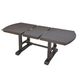 60"-78" Extendable Dining, Farmhouse Wooden Kitchen with Removable Leaf, Large Expanding N752P271802D