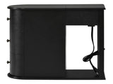 Modern End Table with Hidden Cup Holder Drawer, Charging Station & Pull-Out Side Table, Wooden 70987192