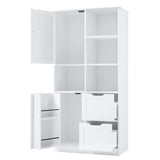 Bathroom Storage Cabinet with Doors and Drawers, Multiple Storage Space, Freestanding Style, Open WF530559AAK