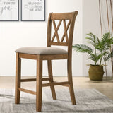 Windvale Fabric Upholstered Counter Height Dining Chairs, Set of 2, Tan T2574P165105
