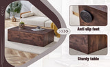 39.3*23.6*12 Inch Walnut Wood Grain MDF Coffee Table - Luxurious Design, Perfect Living Room W1151P231619