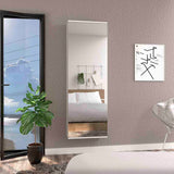 Wall Shoe Rack 54" H, One Mirror, One Door, Five Internal Storage Shelves, Approximate Capacity for B097132917