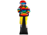 Safe Kids Snow Scooter - Raised Anti-Slip Spots, Directional Bottom, Easy Steering & Balance-Black 78128944