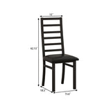 Metal Dining Chairs Set of 2, Steel Legs and PU Leather Seats, High Back Armless Dining Chairs, for W757P232710
