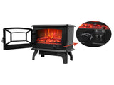 SF507-17 17 inch 1400w Freestanding Fireplace Fake Wood/Single Color/Heating Wire/A Rocker Flame 86300249