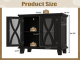 20 Gallon Fish Tank Stand with Power Outlets, Farmhouse Decorative Aquarium Stand 10767228