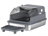 XXL Enclosed Stainless Steel Cat Litter Box, Flip Lid HighSided Pan with Step, Metal Scoop & 2 T3971P611941