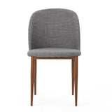 ZNTS Mid-Century Dining Chair Fabric Upholstered Chair , Light Gray 60808.00