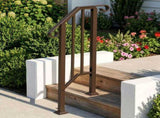 Handrails for Outdoor Steps, Iron Handrail Fits 1 Step, Transitional Handrail with Installation Kit, 32811396