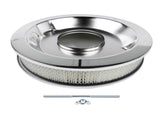 14" x 3" 14 Full Finned Aluminum Round Air Cleaner Air Filter Kit Polished with a Recessed Base and 28755144